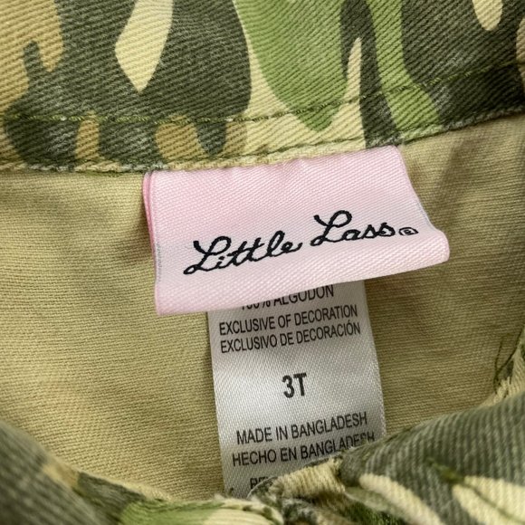 3/$25 Little Lass Kids Camo Vest with Rose Embroidery - Size 3T - Picture 4 of 5